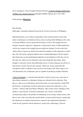 Richard Dawkins, Never Apologise; Always Explain.pdf
